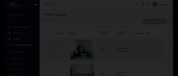 Product tagging demo