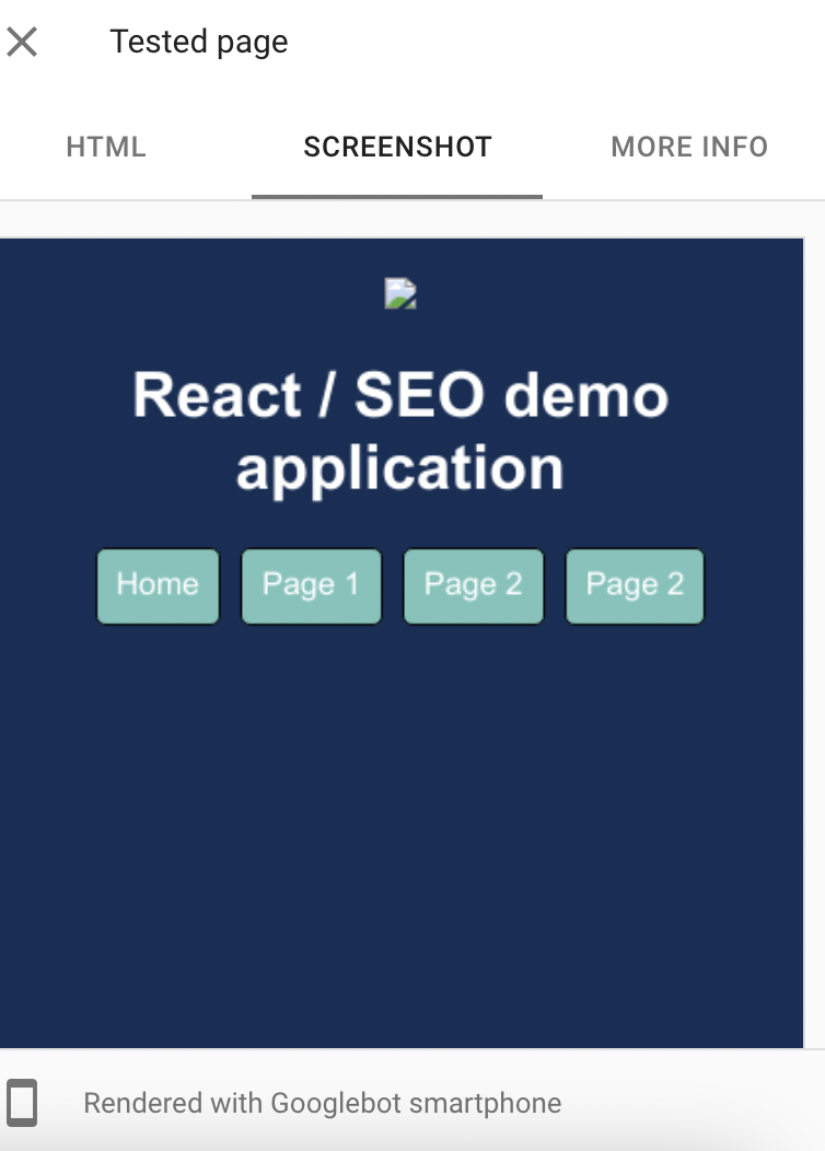 Mobile friendly test